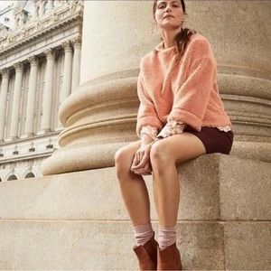 Madewell Superfurry Top Coral Pink Size Medium